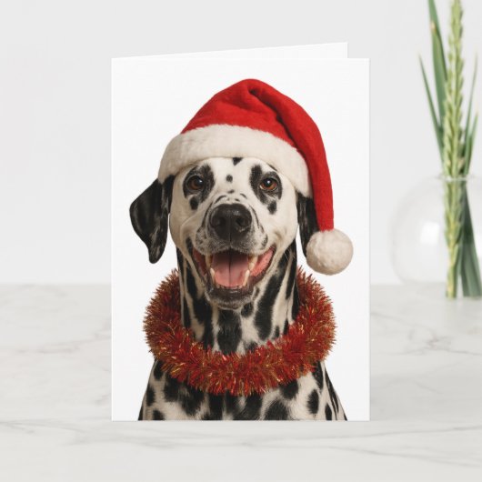 Super cute Dalmation Christmas card カード (正面)