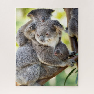 Super Cute Koala Wildlife Family Group ジグソーパズル
