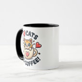 Super cute Orange Tabby Cats and Coffee マグカップ (正面左)