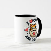 Super cute Orange Tabby Cats and Coffee マグカップ (正面右)