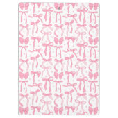 Super Cute Pink Coquette Bow Personalized Name クリップボード (裏面)