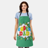 SUPER DAD エプロン (着用した状態)