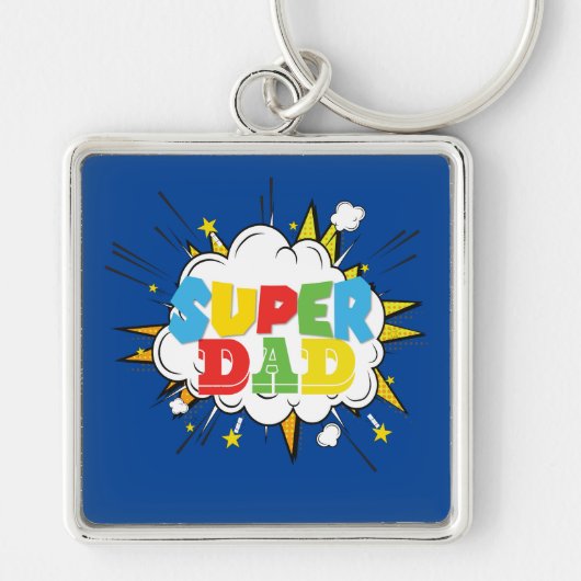 SUPER DAD キーホルダー (正面)