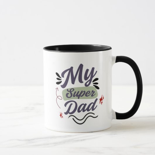 Super Dad Coffee Mug – Hero Dad Gift Idea マグカップ (右)