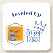Super Dad Crown Father's Day Custom Photo コースター (正面)
