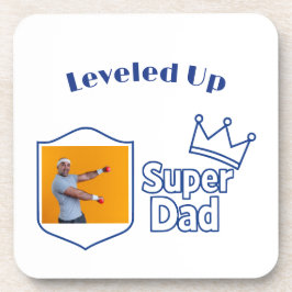 Super Dad Crown Father's Day Custom Photo コースター