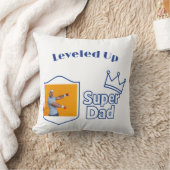 Super Dad Crown Father's Day Custom Two Photo クッション (ブランケット)