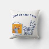 Super Dad Crown Father's Day Custom Two Photo クッション (裏面)