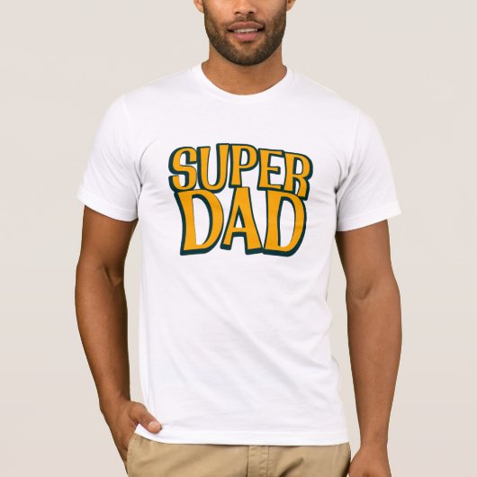 Super Dad | Father Bold Retro Tシャツ (正面)