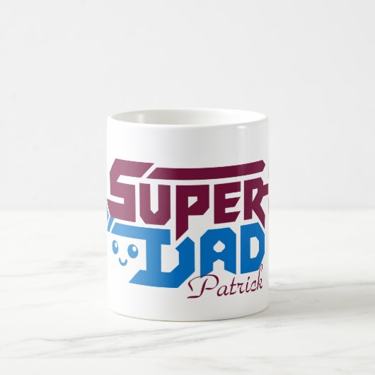 Super Dad Gamer Gift – Cute Retro コーヒーマグカップ (中央)