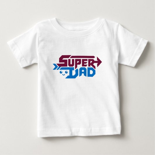 Super Dad Gamer Gift – Cute Retro ベビーTシャツ (正面)