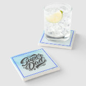 Super Dad Hero Typography Design-67888 ストーンコースター (横)