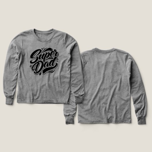 Super Dad Hero Typography Design-67888 Hoodie (デザイン 正面＆背面)