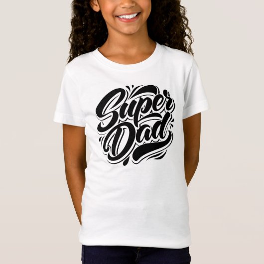 Super Dad Hero Typography Design-67888 Hoodie Tシャツ (正面)