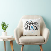 Super Dad Throw Pillow – Cozy Father Gift クッション (椅子)