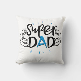 Super Dad Throw Pillow – Cozy Father Gift クッション