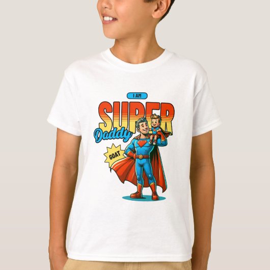  Super Daddy - bester Papa Tシャツ (正面)
