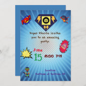 super hero theme 招待状 (正面/裏面)