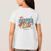 Super Kid T-Shirt, Groovy Retro Superhero Children トライブレンドＴシャツ (裏面)