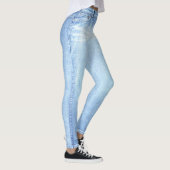 Super Light Wash Jeans All-Over Printed Leggings レギンス (右)