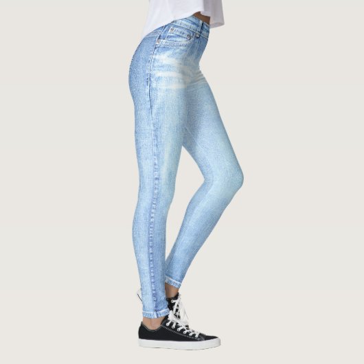 Super Light Wash Jeans All-Over Printed Leggings レギンス (右)
