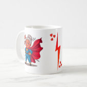 Super Mamie 4 message amour pour les mamies コーヒーマグカップ (正面左)