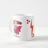 Super Mamie 6 message amour pour les mamies コーヒーマグカップ (正面左)