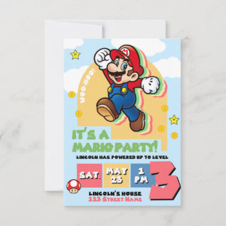 Super Mario Birthday Invitation 招待状