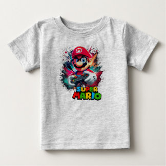Super Mario realista ベビーTシャツ