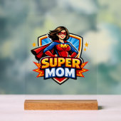 Super Mom アクリルサイン (ニュートラル)