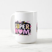 Super Mom コーヒーマグカップ (正面左)