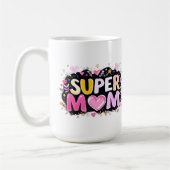 Super Mom コーヒーマグカップ (左)