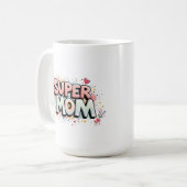 Super Mom コーヒーマグカップ (正面左)