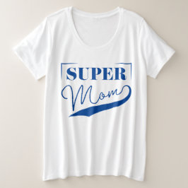 Super Mom プラスサイズTシャツ