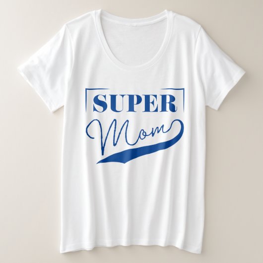 Super Mom プラスサイズTシャツ (デザイン正面)