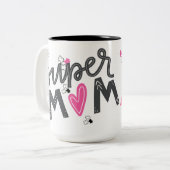 Super mom Autism appreciation Coffee mug ツートーンマグカップ (正面左)