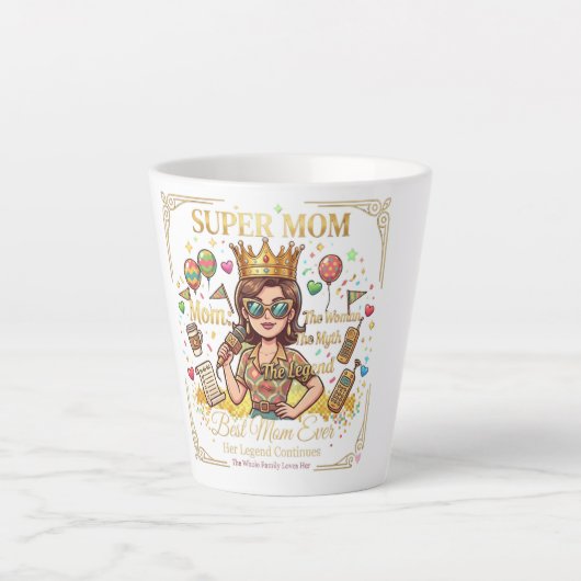 Super mom coffe cup  カフェラテマグ (正面)