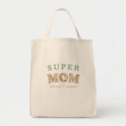 Super Mom Loving Always Tee トートバッグ (正面)
