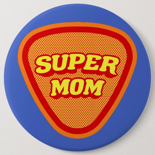 Super Mom Mother's Day 缶バッジ (正面)