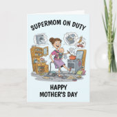 Super Mom Mother's Day Card カード (正面)