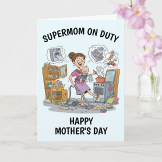 Super Mom Mother's Day Card カード