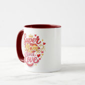 Super Mom Mug Gift Cute Design マグカップ (正面左)