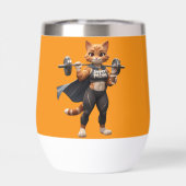 Super Mom Muscular Cat Fitness Motivation YelloTum (背面)