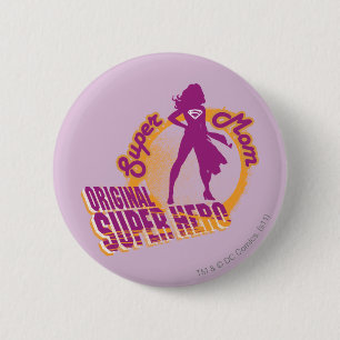 Super Mom Original Super Hero 缶バッジ