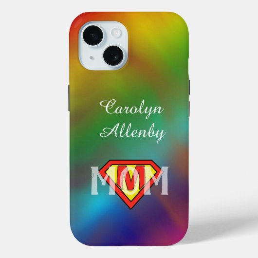 Super Mom - personalize with Name Case-Mate iPhoneケース (裏面)