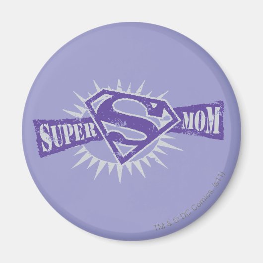 Super Mom Purple Starburst マグネット (正面)