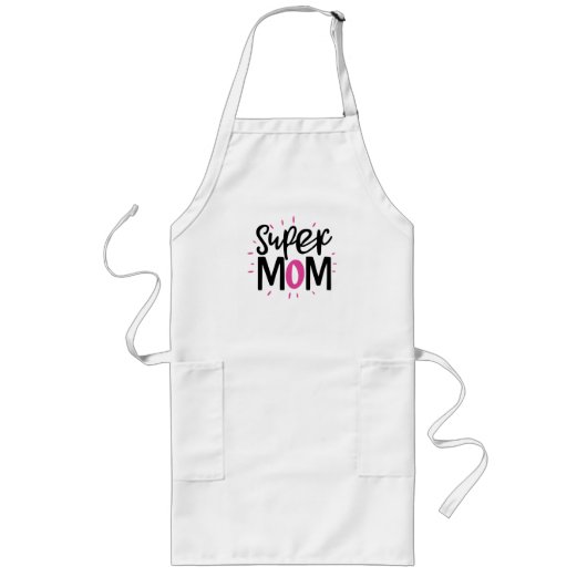 Super Mom – Strong Mother Gift ロングエプロン (正面)