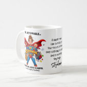 Super Mom With Quote Funny Mother's Day コーヒーマグカップ (正面左)