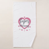 Super Mommy Personalized Best Mom Gift Bath Towel バスタオル (バスタオル)