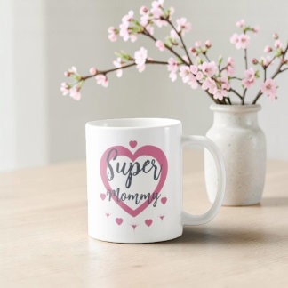 Super Mommy Personalized Best Mom Gift Coffee Mug コーヒーマグカップ